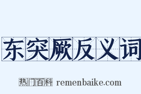 东突厥反义词是什么意思的图片